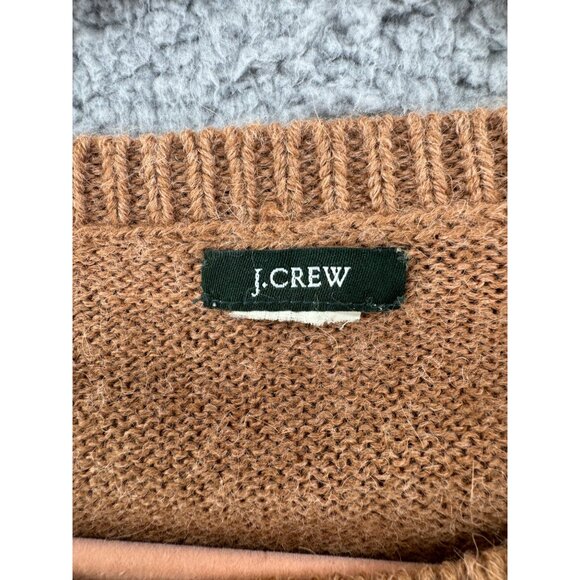 J.Crew Crewneck Emboirdered Alpaca Wool Blend Light Weight Sweater Size Medium - Picture 2 of 7